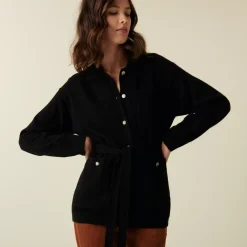 Maison Montagut Vestes Et Gilets>Veste Boutonnee En Cachemire Col Polo - Clemence