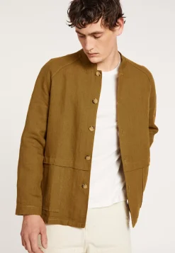 Maison Montagut Vestes Et Gilets>Veste Boutonnee En Lin Avec Poches - Dallas