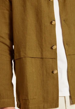 Maison Montagut Vestes Et Gilets>Veste Boutonnee En Lin Avec Poches - Dallas