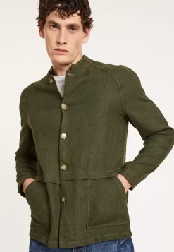 Maison Montagut Vestes Et Gilets>Veste Boutonnee En Lin Avec Poches - Dallas