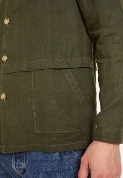 Maison Montagut Vestes Et Gilets>Veste Boutonnee En Lin Avec Poches - Dallas