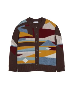 Maison Montagut Vestes Et Gilets>Veste Boutonnee En Melange De Laine - Gloria Marron Fonce