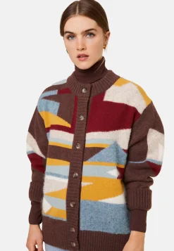 Maison Montagut Vestes Et Gilets>Veste Boutonnee En Melange De Laine - Gloria Marron Fonce