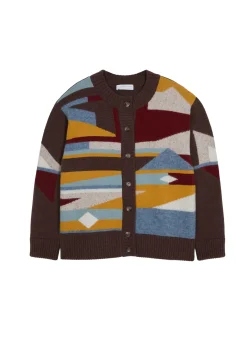 Maison Montagut Vestes Et Gilets>Veste Boutonnee En Melange De Laine - Gloria Marron Fonce