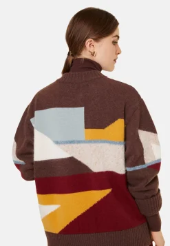 Maison Montagut Vestes Et Gilets>Veste Boutonnee En Melange De Laine - Gloria Marron Fonce