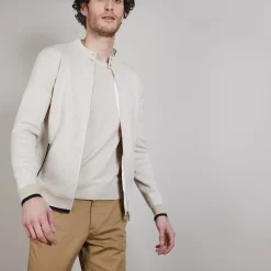 Maison Montagut Vestes Et Gilets>Veste En Coton Zippe Avec Poches - Doha