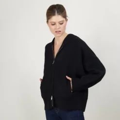 Maison Montagut Vestes Et Gilets>Veste Zippee A Capuche En Cachemire - Gabin