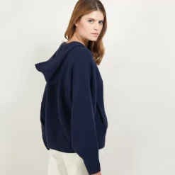Maison Montagut Vestes Et Gilets>Veste Zippee A Capuche En Cachemire - Gabin
