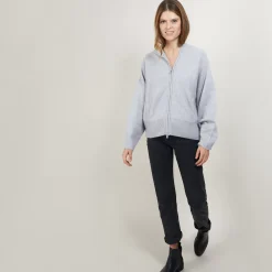 Maison Montagut Vestes Et Gilets>Veste Zippee A Capuche En Cachemire - Gabin