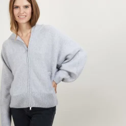 Maison Montagut Vestes Et Gilets>Veste Zippee A Capuche En Cachemire - Gabin