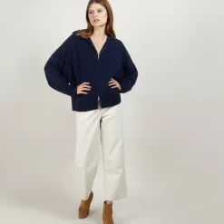 Maison Montagut Vestes Et Gilets>Veste Zippee A Capuche En Cachemire - Gabin