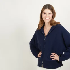 Maison Montagut Vestes Et Gilets>Veste Zippee A Capuche En Cachemire - Gabin