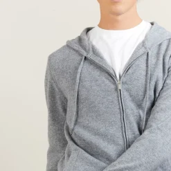 Maison Montagut Vestes Et Gilets>Veste Zippee A Capuche En Cachemire - Bradley