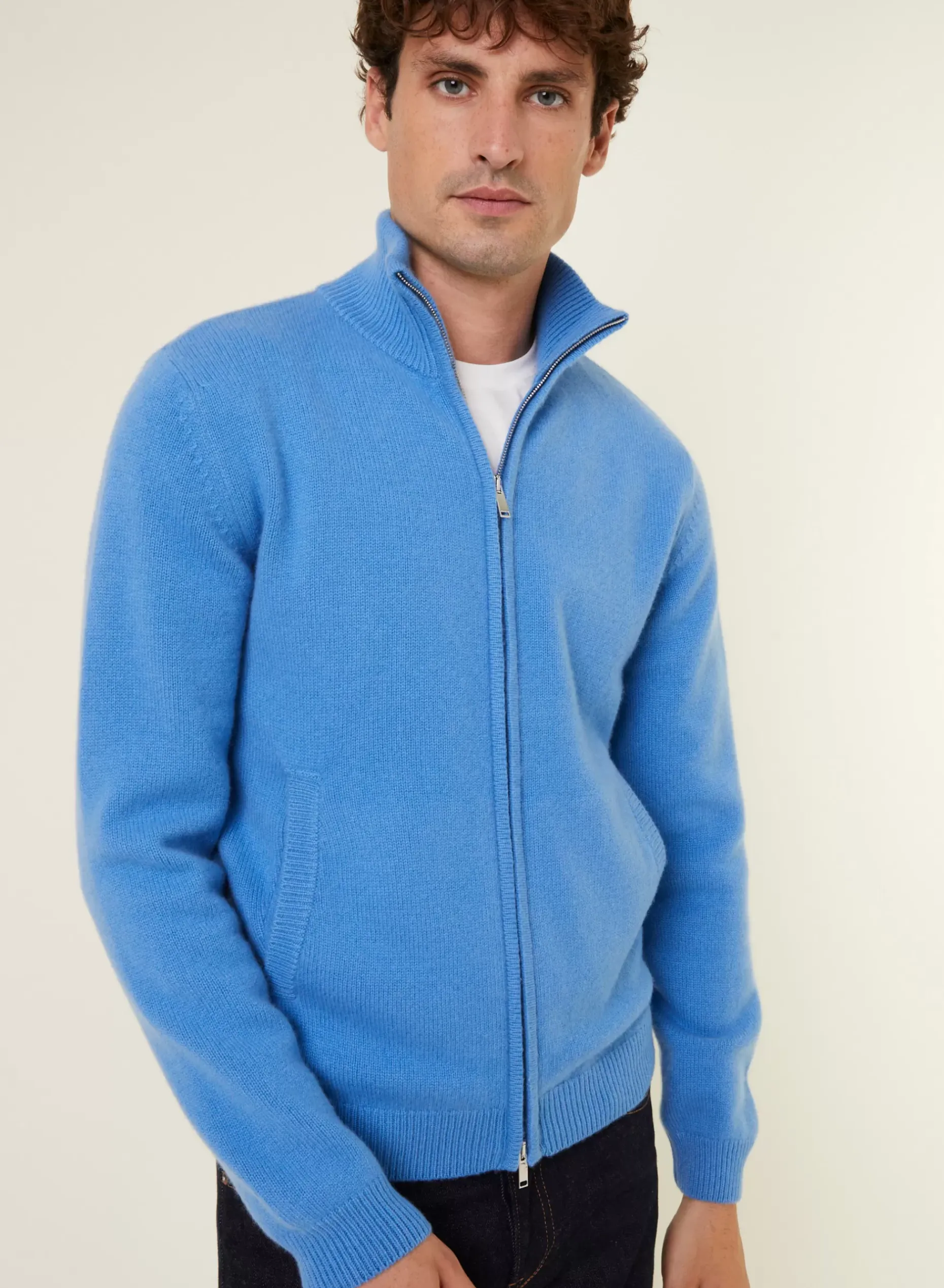 Maison Montagut Vestes Et Gilets>Veste Zippee A Poches En Cachemire 4 Fils - Balthazar