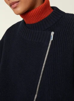 Maison Montagut Vestes Et Gilets>Veste Zippee Col Rond En Laine Et Cachemire - Gwenn