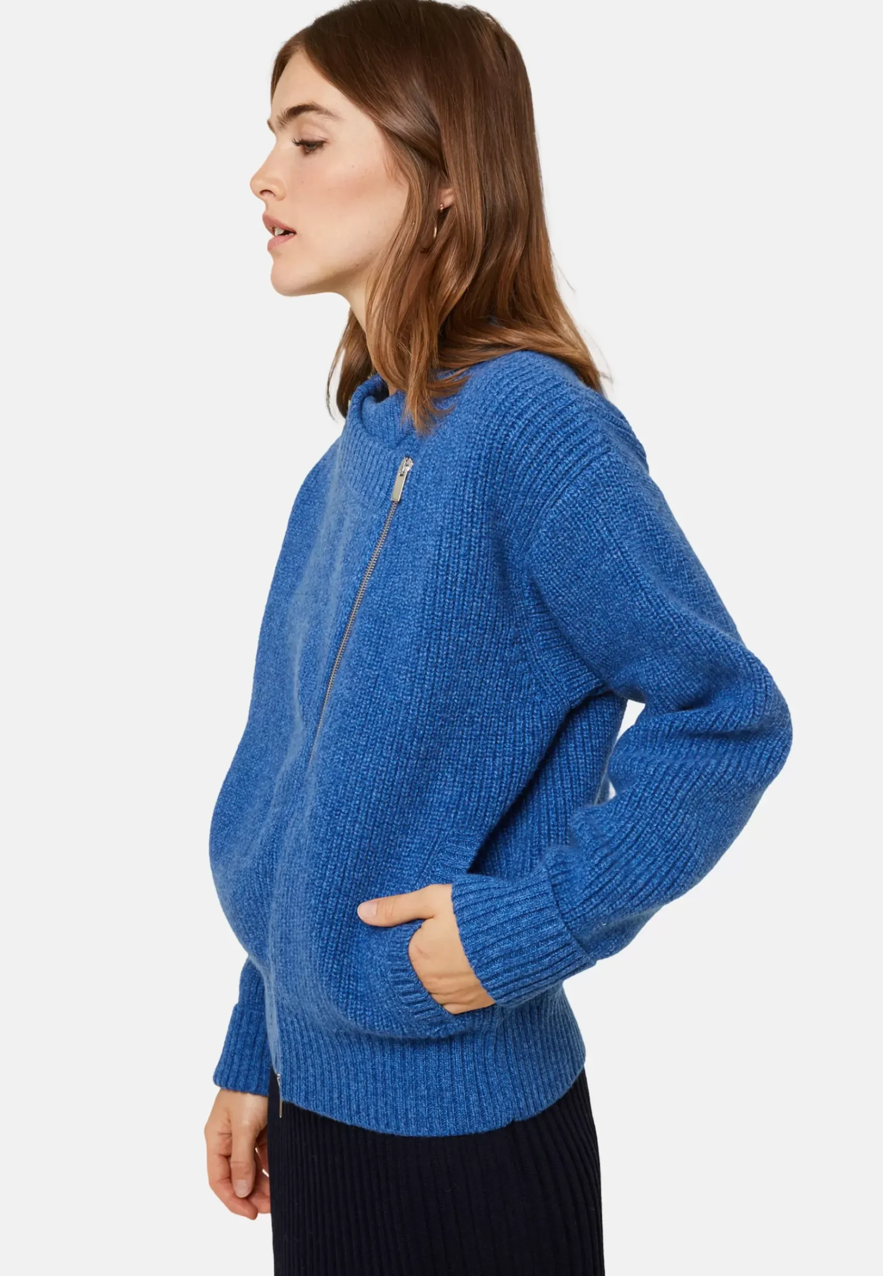 Maison Montagut Vestes Et Gilets>Veste Zippee Col Rond En Laine Et Cachemire - Gwenn