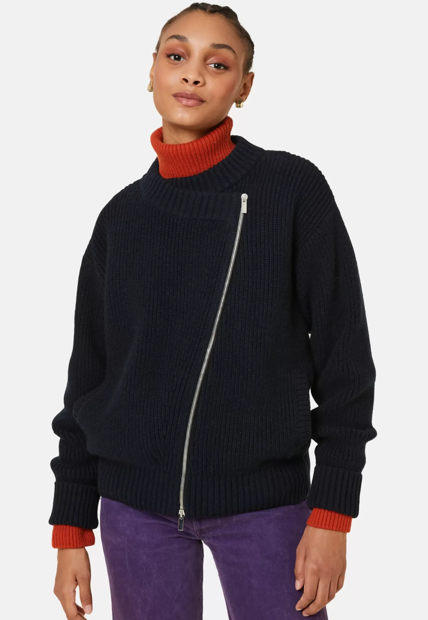Maison Montagut Vestes Et Gilets>Veste Zippee Col Rond En Laine Et Cachemire - Gwenn