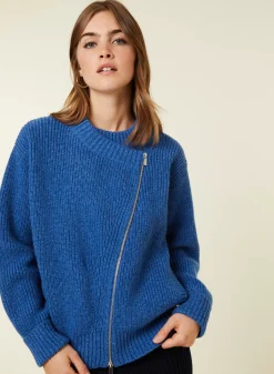 Maison Montagut Vestes Et Gilets>Veste Zippee Col Rond En Laine Et Cachemire - Gwenn