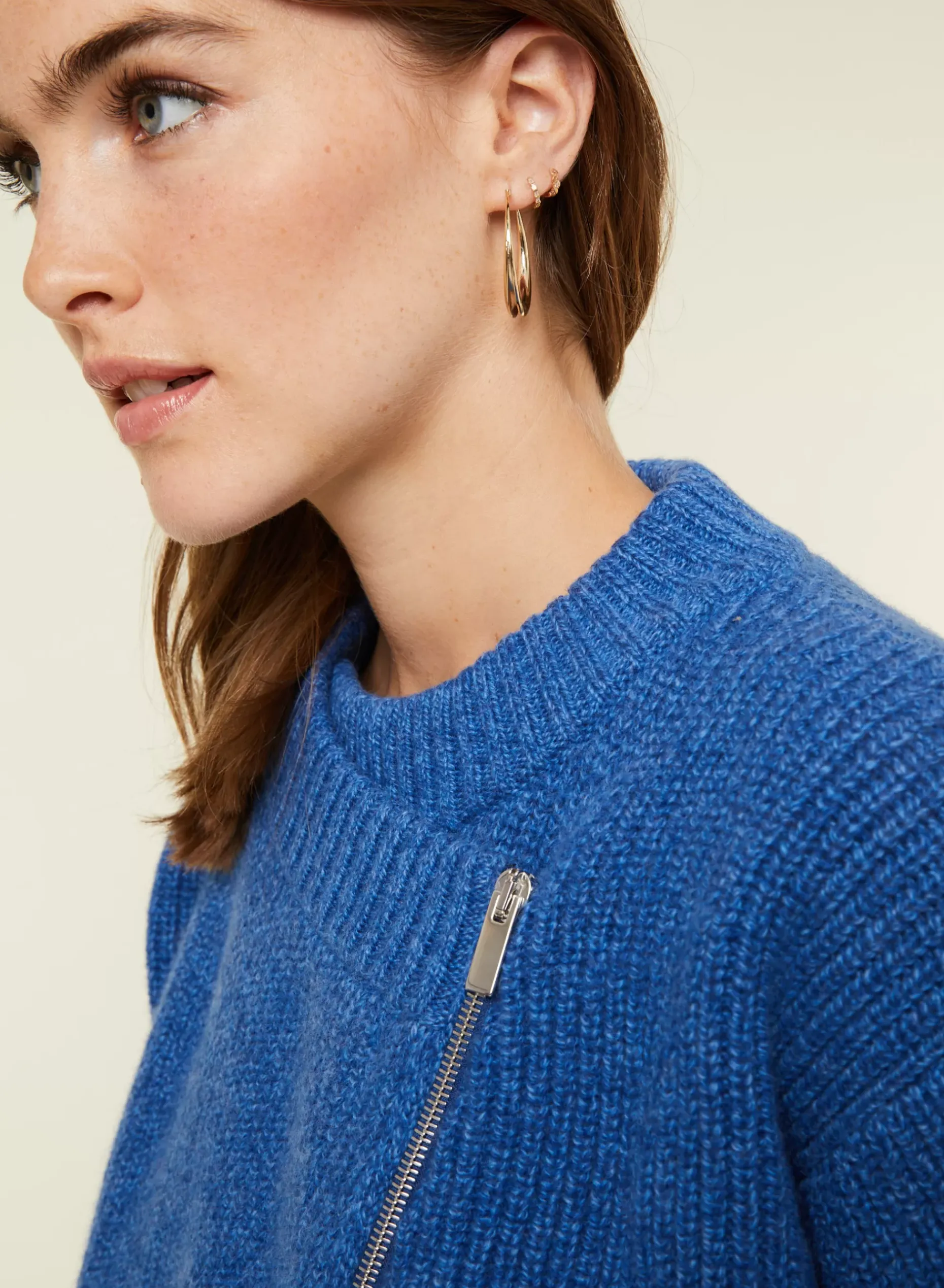 Maison Montagut Vestes Et Gilets>Veste Zippee Col Rond En Laine Et Cachemire - Gwenn