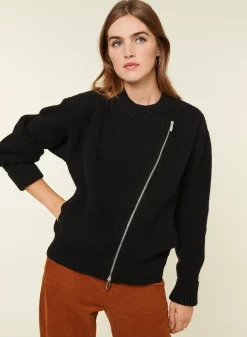 Maison Montagut Vestes Et Gilets>Veste Zippee Col Rond En Laine Et Cachemire - Gwenn