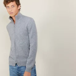 Maison Montagut Vestes Et Gilets>Veste Zippee En Cachemire 4 Fils - Balthazar