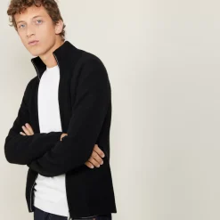 Maison Montagut Vestes Et Gilets>Veste Zippee En Cachemire 4 Fils - Balthazar