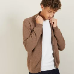 Maison Montagut Vestes Et Gilets>Veste Zippee En Cachemire 4 Fils - Balthazar