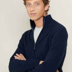 Maison Montagut Vestes Et Gilets>Veste Zippee En Cachemire 4 Fils - Balthazar