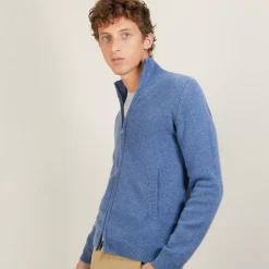 Maison Montagut Vestes Et Gilets>Veste Zippee En Cachemire 4 Fils - Balthazar