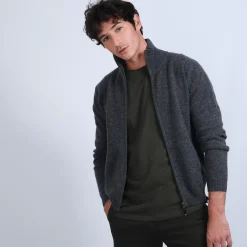 Maison Montagut Vestes Et Gilets>Veste Zippee En Cachemire 4 Fils - Balthazar