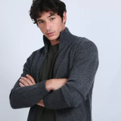 Maison Montagut Vestes Et Gilets>Veste Zippee En Cachemire 4 Fils - Balthazar